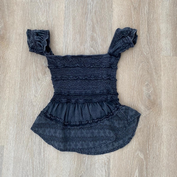 Free People Black Off-Shoulder Blouse - Picture 7 of 7